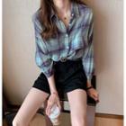 Vintage Plaid Long-sleeve Shirt