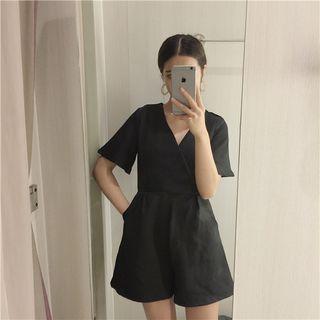 Short Sleeve Wrapped Playsuit