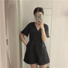 Short Sleeve Wrapped Playsuit