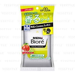 Kao - Biore Mens Cleansing Face Sheet (apple) 48 Pcs