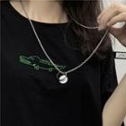 Disc & Ring Pendant Chain Necklace As Shown In Figure - One Size