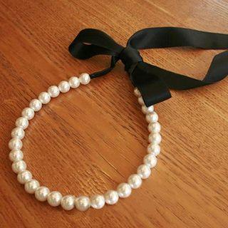 Beaded Ribbon Hair Band