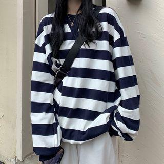 Stripe Oversized Sweatshirt