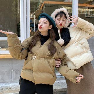 V-neck Puffer Jacket