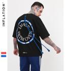 Oversized Cord-accent Printed T-shirt