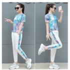 Set: Short-sleeve Tie-dyed T-shirt + Jogger Pants