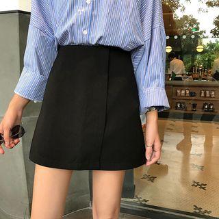 Plain Slim-fit Skirt