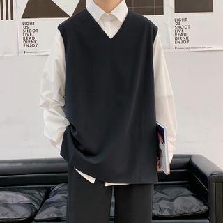 V-neck Oversized Vest