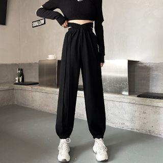 Cut-out Harem Cropped Pants