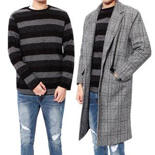 Round-neck Color-black Knit Top