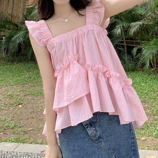 Ruffled Flowy Camisole Top