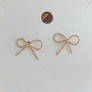 Alloy Bow Earring As Shown In Figure - One Size