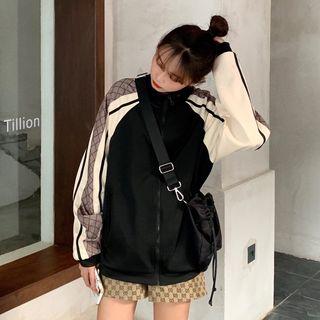 Paneled Zip Jacket Black - One Size
