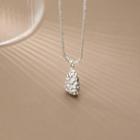 Textured Pendant Sterling Silver Necklace 1 Pc - Silver - One Size