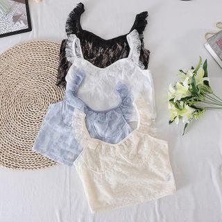 Round-neck Lace Suspender Top