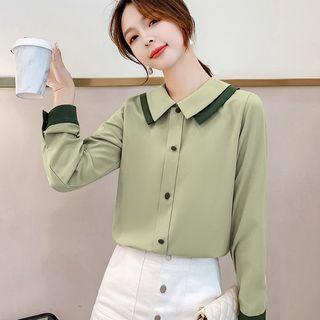 Long-sleeve Chiffon Top (various Designs)