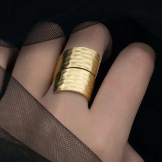 Brushed Wrap Wide Ring Gold - One Size