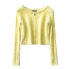 Mohair Cropped Zip Cardigan