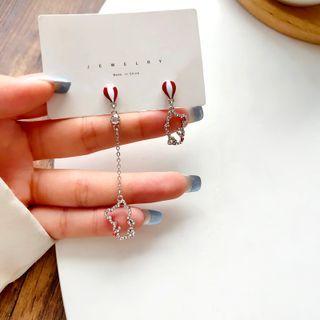 Hot Balloon Bear Rhinestone Asymmetrical Dangle Earring
