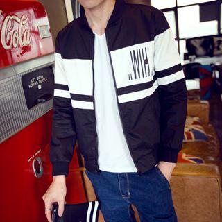 Contrast Colour Block Baseball Jacket