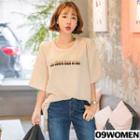 Tall Size Short-sleeve Letter Print T-shirt