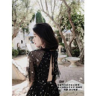 Short-sleeve Sequined Dress / Top