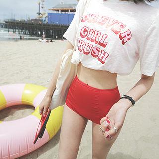 Crew-neck Lettering M Lange T-shirt