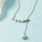 Faux Pearl Tassel Choker Necklace As Shown In Figure - One Size