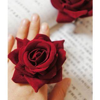 Floral Ring Red - One Size