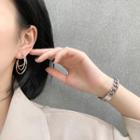 Layered Alloy Hoop Earring