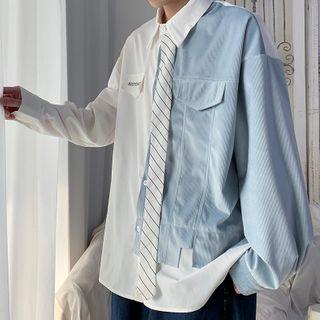 Mock Two-piece Two-piece Shirt