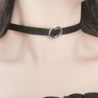 Buckled Faux Leather Choker As Shown In Figure - One Size