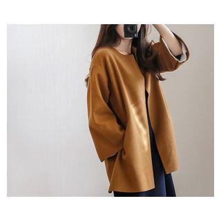 Open-front Bell-sleeve Cardigan