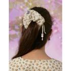 Beaded Floral Scrunchy Hair Tie Multicolor - One Size