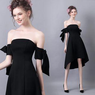 Strapless Plain Cocktail Dress
