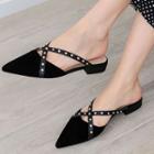 Cross Strap Pointed Mules