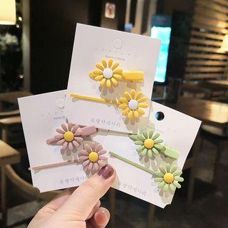 Set: Alloy Daisy Hair Clip / Hair Pin