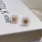 Flower Alloy Earring 1 Pair - Silver Needle - White - One Size