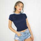 Lightweight Colorblock Cropped Knit Top