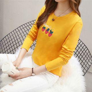 Cactus Embroidered Long Sleeve T-shirt