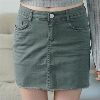 Inset Shorts Hidden-band Waist Mini Skirt