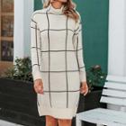 Plaid Knitted Dress
