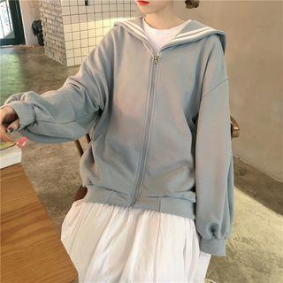 Sailor-collar Puff-sleeve Jacket