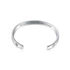 Fashion Romantic Christmas Alphabet Bangle Silver - One Size