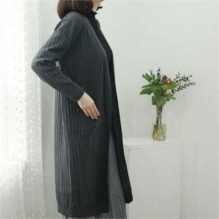 Pleated Long Cardigan