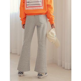 Plus Size Boot-cut Fleece-lined Sweatpants