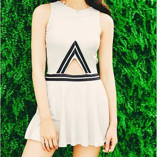 Cutout Sleeveless Swimdress