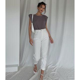 Lightweight High-waist Straight-cut Jeans