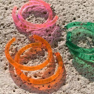 Neon Color Loop Earrings