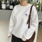 Cartoon Printed Lettering Pullover
